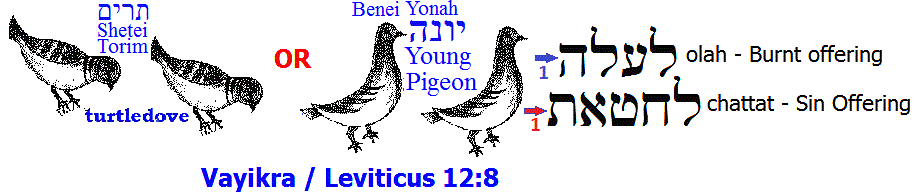 Luk 2:22  And when the days of their purification were fulfilled, according to the Torah of Moses, they brought Him to Jerusalem to present to Adonai. 